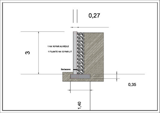Construction mur de soutnement longueur 25ml par 3m de hauteur - 1