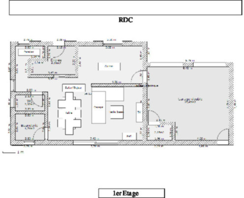 Construction pavillon gros oeuvre,(dalle, murs peripherique,  plancher, escalier, ouvertures fenetres, baies, et charpente et couverture) - 1