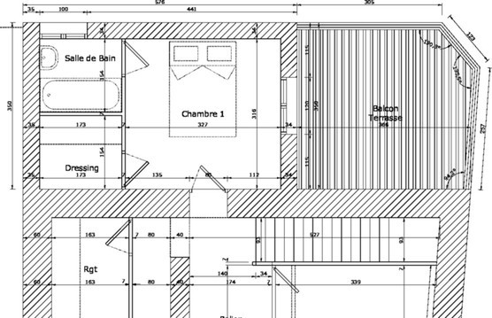 Extension pour cration d'une suite parentale avec balcon/terrasse privative - 1