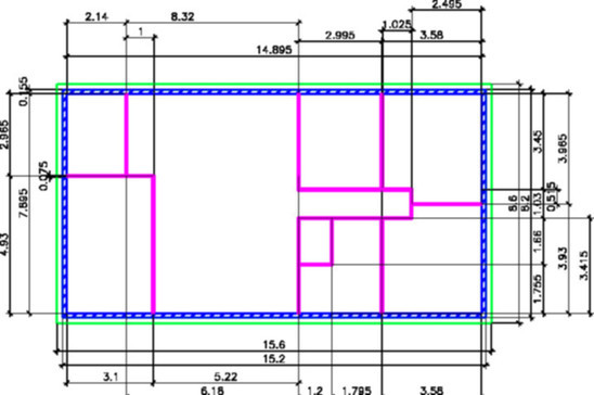 Toiture 4 pans construction facade 15.6 x 8.6m - 1