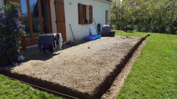 Ralisation d'une dalle pour une futur terrasse - 1