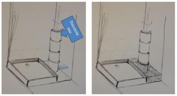 Extension / creation d'un a cot - bac de douche autour de colonne d'eau - 1