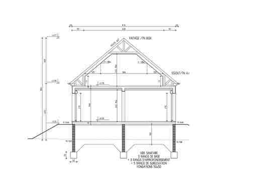 Construction garage accol avec comble amnageable lier  une maison - 1