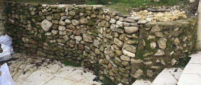 Joint chaux mur pierre naturelle - 1